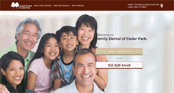 Desktop Screenshot of familydentalofcedarpark.com