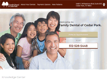 Tablet Screenshot of familydentalofcedarpark.com